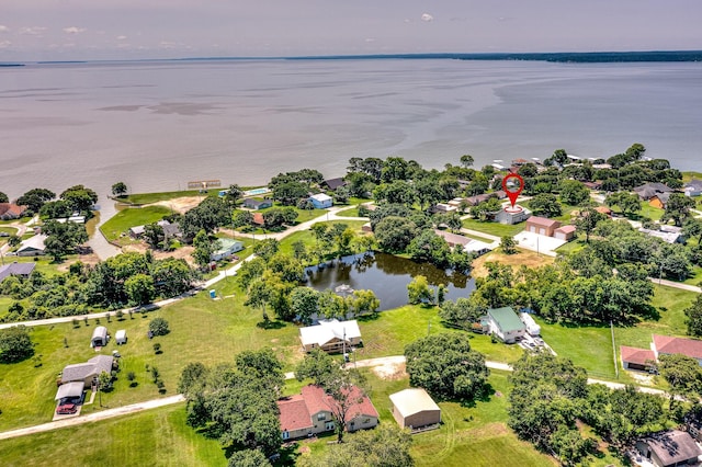 20 Clearview St, Point Blank, TX 77364 - aerial perspective of suburban area with a nearby body of water
