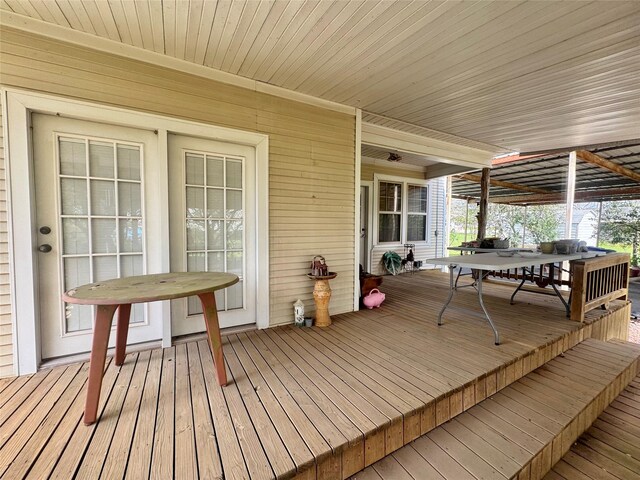 706 W St, Yoakum, TX 77995 - wooden terrace featuring outdoor dining space