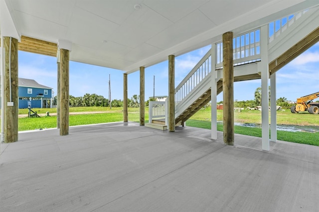 4010 Miramar Ct, Galveston, TX 77554 - view of patio featuring stairway