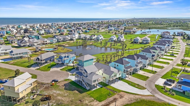 4010 Miramar Ct, Galveston, TX 77554 - aerial view of residential area with a nearby body of water