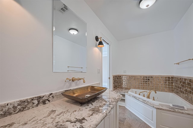 8522 Haven Trl, Tomball, TX 77375 - bathroom featuring vanity and a bath