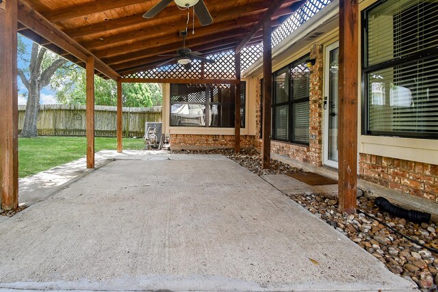 16323 Elmwood Point Ln, Sugar Land, TX 77498 - view of patio / terrace with a ceiling fan