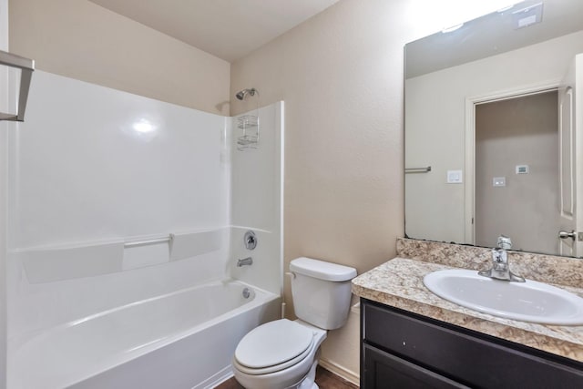 16531 Silla Ridge Ct, Houston, TX 77049 - bathroom with toilet, vanity, and shower / tub combination
