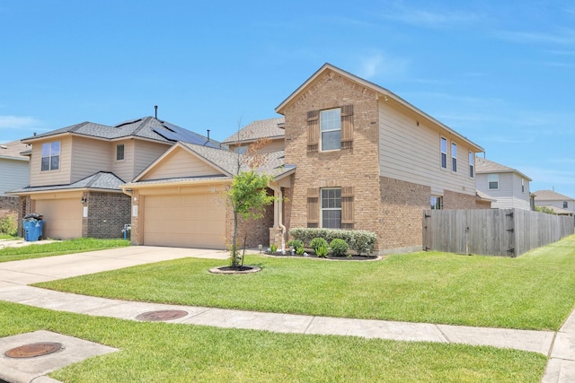 16531 Silla Ridge Ct, Houston, TX 77049 - traditional-style home with brick siding, concrete driveway, and a garage