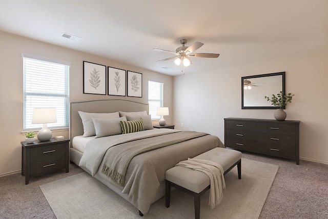 16531 Silla Ridge Ct, Houston, TX 77049 - bedroom featuring light colored carpet, a ceiling fan, and baseboards