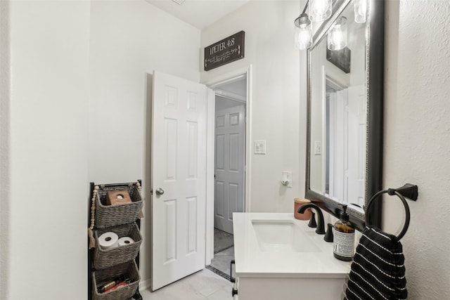 14 Carmel Chase Ct, Manvel, TX 77578 - bathroom with vanity and tile patterned floors