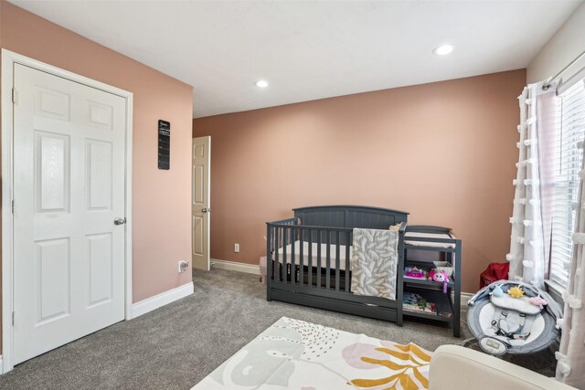 14 Carmel Chase Ct, Manvel, TX 77578 - bedroom with carpet flooring, baseboards, and recessed lighting