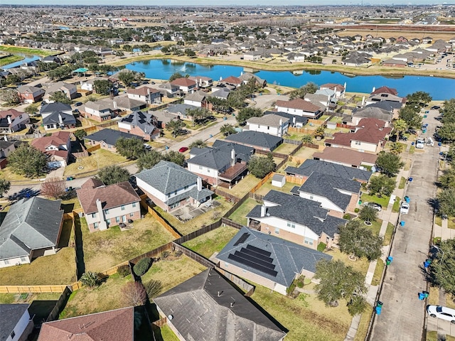 14 Carmel Chase Ct, Manvel, TX 77578 - aerial view of property and surrounding area with a large body of water and nearby suburban area