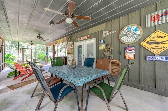 134 Private Road 652, Sargent, TX 77414 - view of patio with a ceiling fan and outdoor dining area