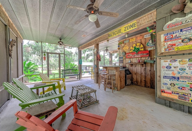 134 Private Road 652, Sargent, TX 77414 - sunroom featuring ceiling fan