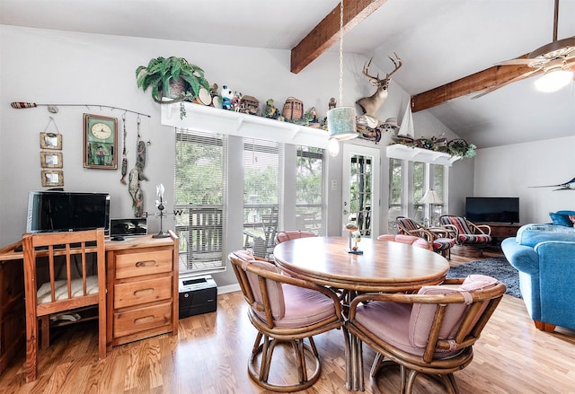134 Private Road 652, Sargent, TX 77414 - dining space featuring a ceiling fan, light wood-style floors, and a desk