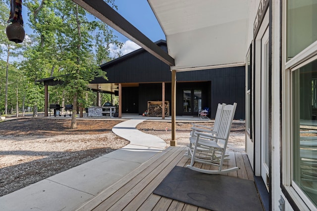 17131 Carrol Ln, Willis, TX 77378 - view of wooden deck