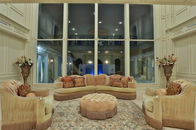 17122 Ashley Woods Ct, Spring, TX 77379 - community lobby featuring a decorative wall and a towering ceiling