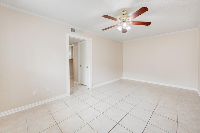 12028 Mighty Oak Dr Unit A, Houston, TX 77066 - unfurnished room with ornamental molding, a ceiling fan, and baseboards