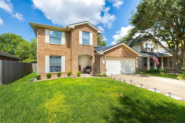 14639 Cypress Cottage Ct, Cypress, TX 77429 - traditional-style home with a garage, brick siding, and concrete driveway