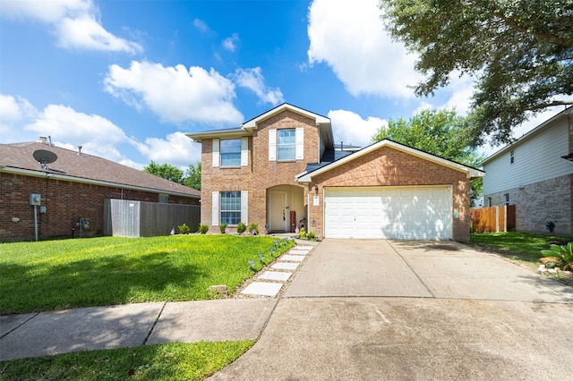14639 Cypress Cottage Ct, Cypress, TX 77429 - traditional-style house featuring a garage, brick siding, and concrete driveway