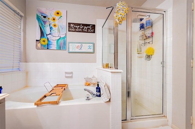 14639 Cypress Cottage Ct, Cypress, TX 77429 - full bathroom featuring a shower stall, a bath, and vanity