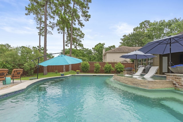 6014 Charrington Dr, Spring, TX 77389 - view of pool featuring a fenced backyard and a patio area