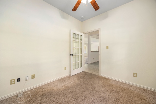 40614 Rolling Forest Dr, Magnolia, TX 77354 - carpeted empty room with a ceiling fan, baseboards, and a smoke detector