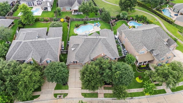 12415 Bunker Cove Dr, Cypress, TX 77433 - aerial perspective of suburban area with a pool
