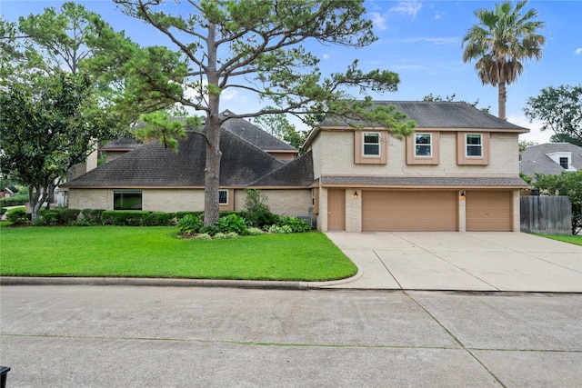 20611 Shillington Ct, Katy, TX 77450 - traditional-style house featuring driveway, an attached garage, brick siding, and roof with shingles