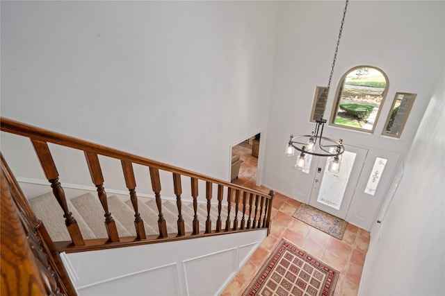 20611 Shillington Ct, Katy, TX 77450 - foyer with stairs and light tile patterned floors