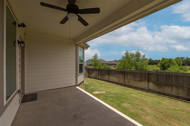 5766 Cerrillos Dr, Bryan, TX 77807 - view of patio with a ceiling fan
