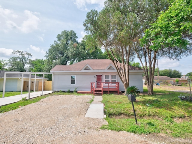 2703 Areba St, Houston, TX 77091 - view of front of property with a deck and driveway