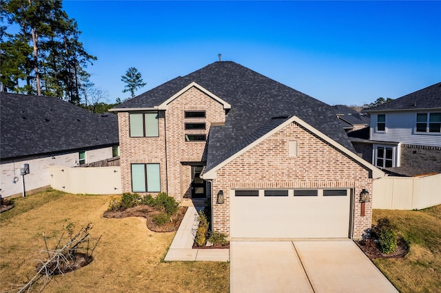 40575 Goldeneye Pl, Magnolia, TX 77354 - traditional-style home with brick siding, driveway, an attached garage, and roof with shingles