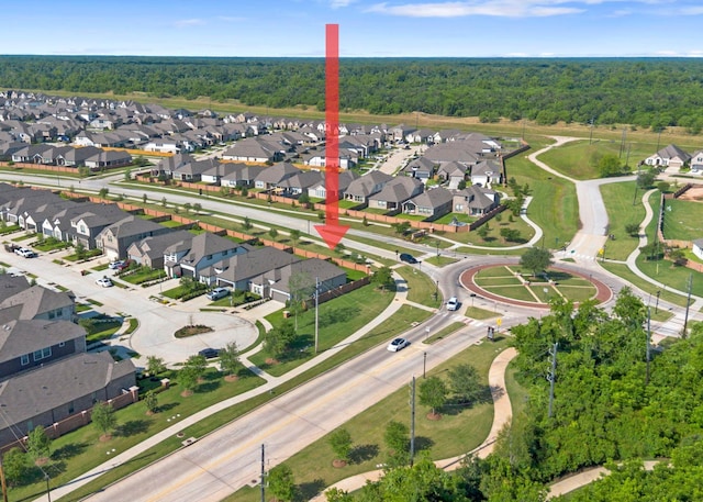 1963 Waters Branch Dr, Missouri City, TX 77459 - aerial overview of property's location featuring nearby suburban area and a forest