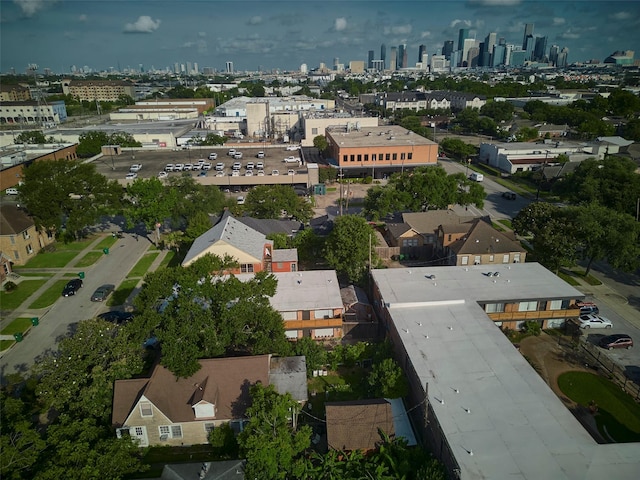 4311 Pease St, Houston, TX 77023 - aerial view of property's location featuring skyline