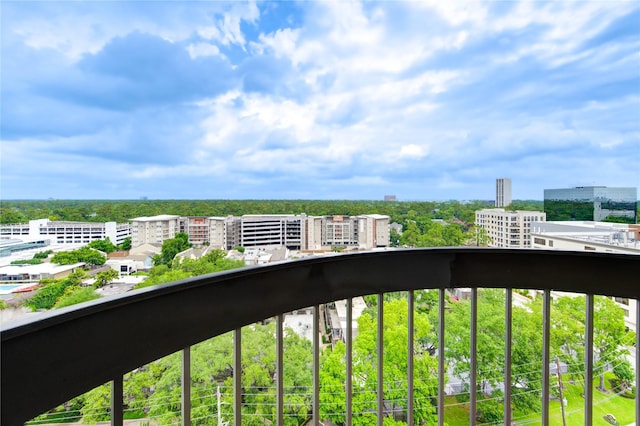 5001 Woodway Dr Unit 1405, Houston, TX 77056 - balcony featuring a view of city