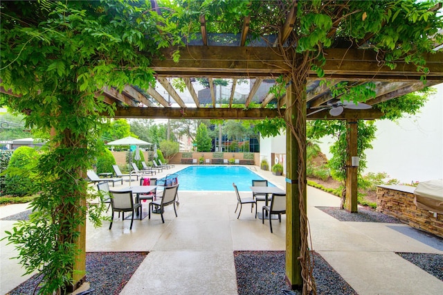 5001 Woodway Dr Unit 1405, Houston, TX 77056 - view of pool featuring a pergola and a patio