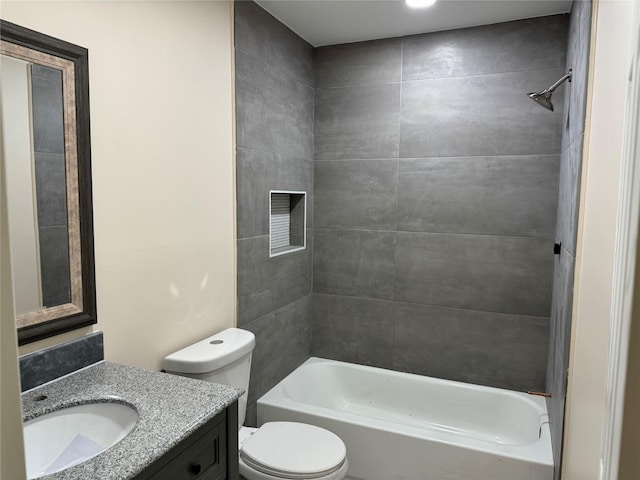 8117 Snowden St, Houston, TX 77028 - full bath with vanity, toilet, and shower / bathtub combination