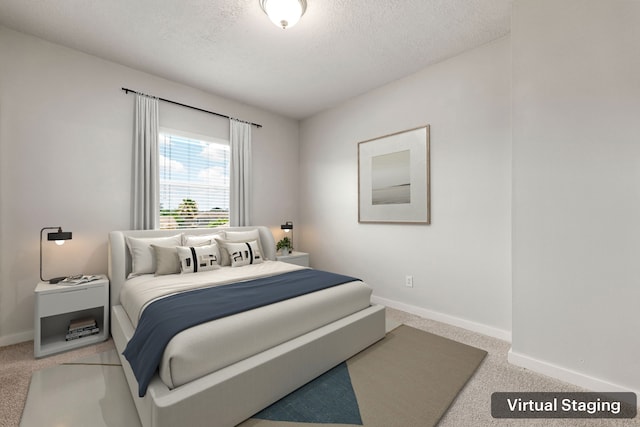 1333 W 21st St Unit B, Houston, TX 77008 - bedroom featuring light colored carpet, baseboards, and a textured ceiling