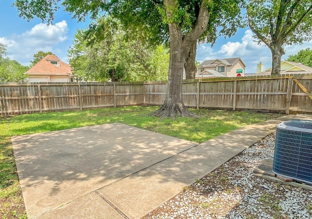 7331 Burkridge Dr, Houston, TX 77041 - view of yard featuring central AC unit and a patio area