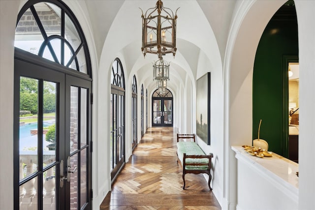 24 Farnham Park Dr, Houston, TX 77024 - hallway with french doors and healthy amount of natural light