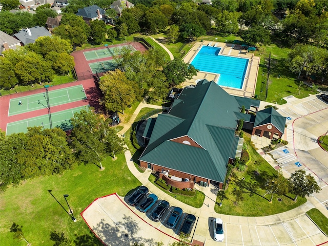 7215 Timberlake Dr, Sugar Land, TX 77479 - bird's eye view of a pool