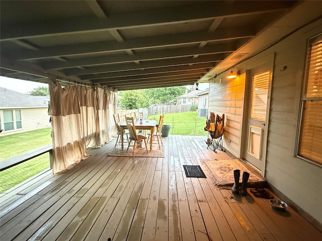 207 Leisure Ln, Montgomery, TX 77356 - wooden deck with outdoor dining space