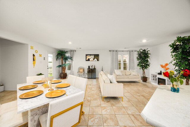 5327 Castle Discordia St, Katy, TX 77493 - dining room featuring recessed lighting and light tile patterned flooring