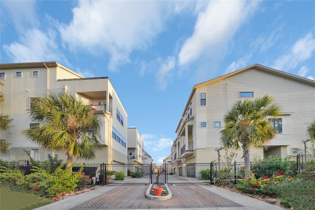 2609 Riverside Dr Unit C, Houston, TX 77004 - view of decorative road with a gate, a gated entry, and a residential view