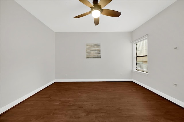 2609 Riverside Dr Unit C, Houston, TX 77004 - spare room featuring baseboards, wood finished floors, and a ceiling fan