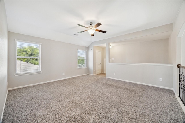 19426 Blueberry Cedar Dr, Cypress, TX 77433 - empty room featuring a ceiling fan, carpet flooring, and baseboards