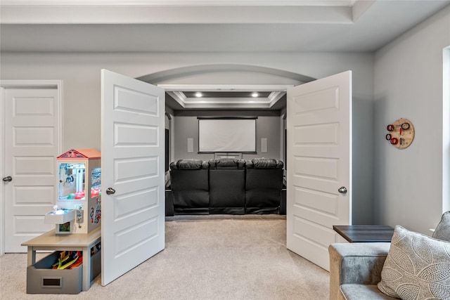 271 Bronze View Dr, Montgomery, TX 77316 - carpeted bedroom featuring a tray ceiling and crown molding