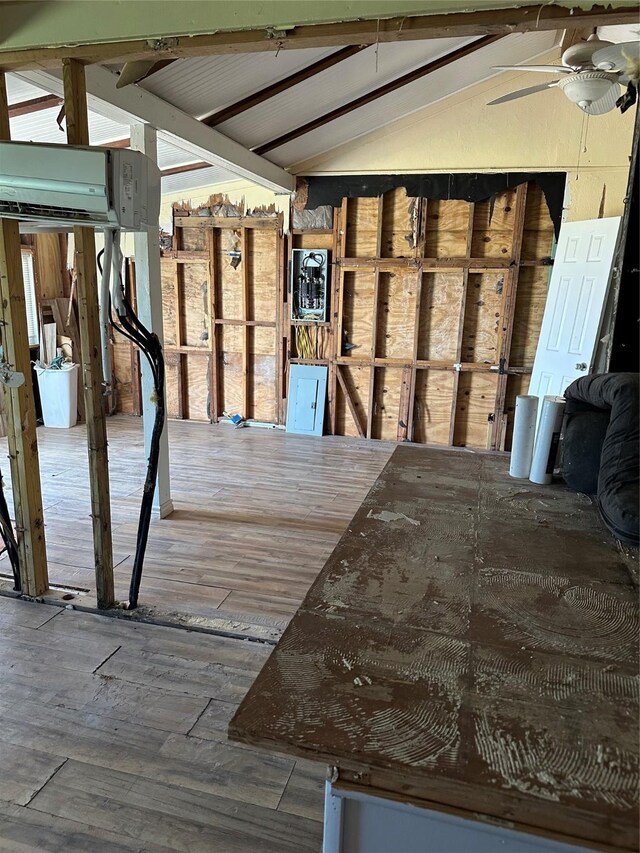 27314 Fm 457, Sargent, TX 77414 - miscellaneous room with ceiling fan and wood finished floors