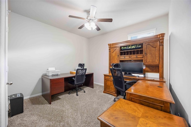 18219 Octavio Frias Trl, Houston, TX 77044 - office featuring light carpet and a ceiling fan
