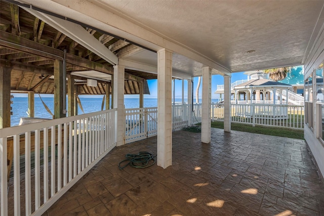 131 Isles End Rd, Tiki Island, TX 77554 - view of patio / terrace featuring a water view