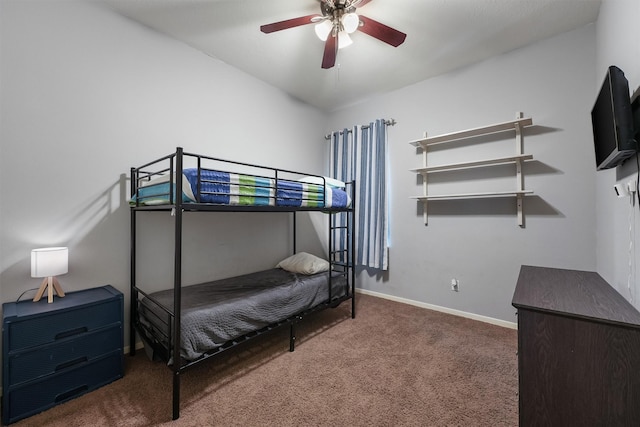 14327 Cranbrook Creek Ln, Houston, TX 77044 - bedroom featuring carpet, baseboards, and ceiling fan