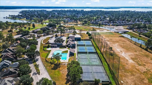 8511 Silver Lure Dr, Humble, TX 77346 - aerial view of property's location with a nearby body of water and nearby suburban area
