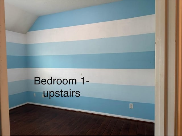 5734 Cedar Field Way, Houston, TX 77084 - spare room featuring hardwood / wood-style flooring and lofted ceiling